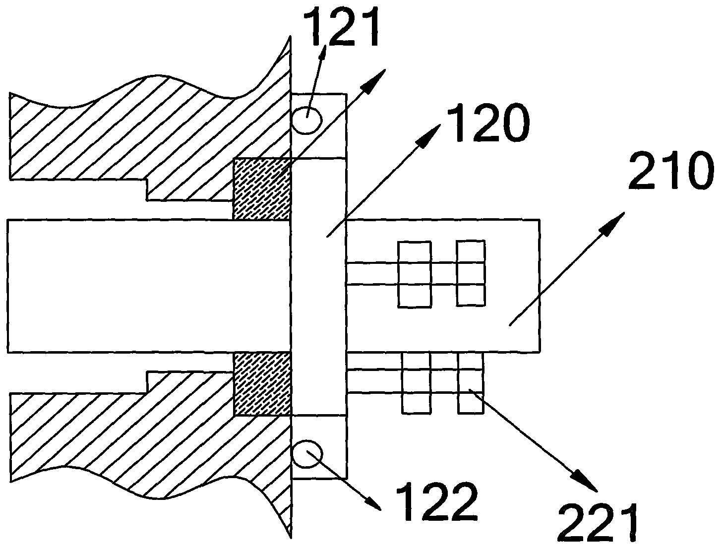 Sealing device of wet type ball grinder head section in thermal plant