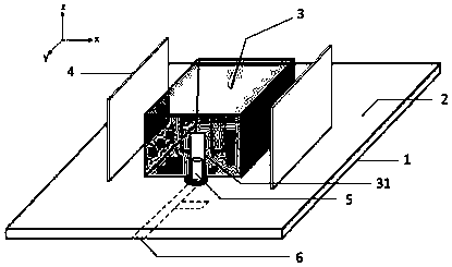 Wide-beam dielectric resonator antenna based on embedded metal column