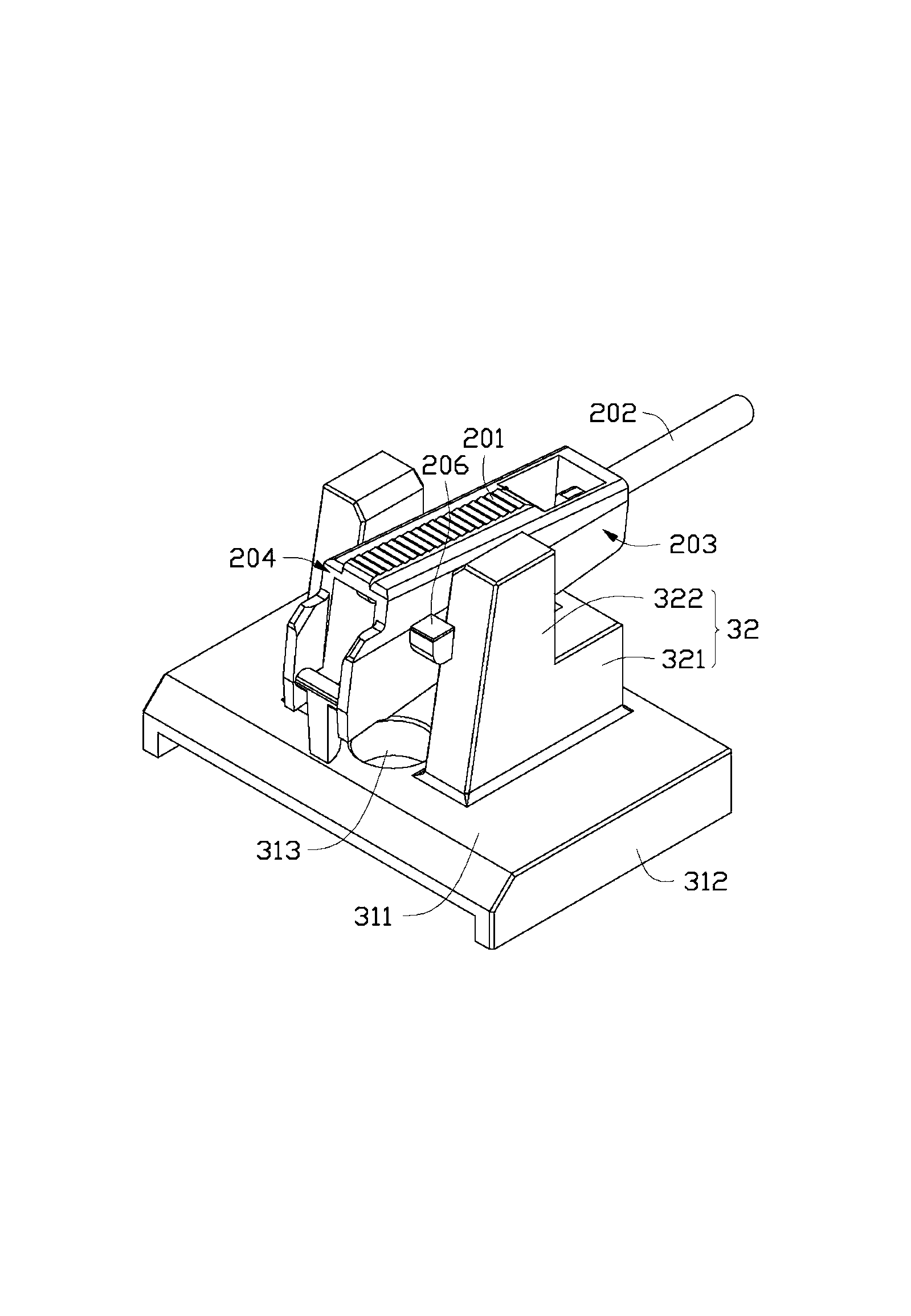 Positioning reference of shearing machine and shearing device with positioning reference