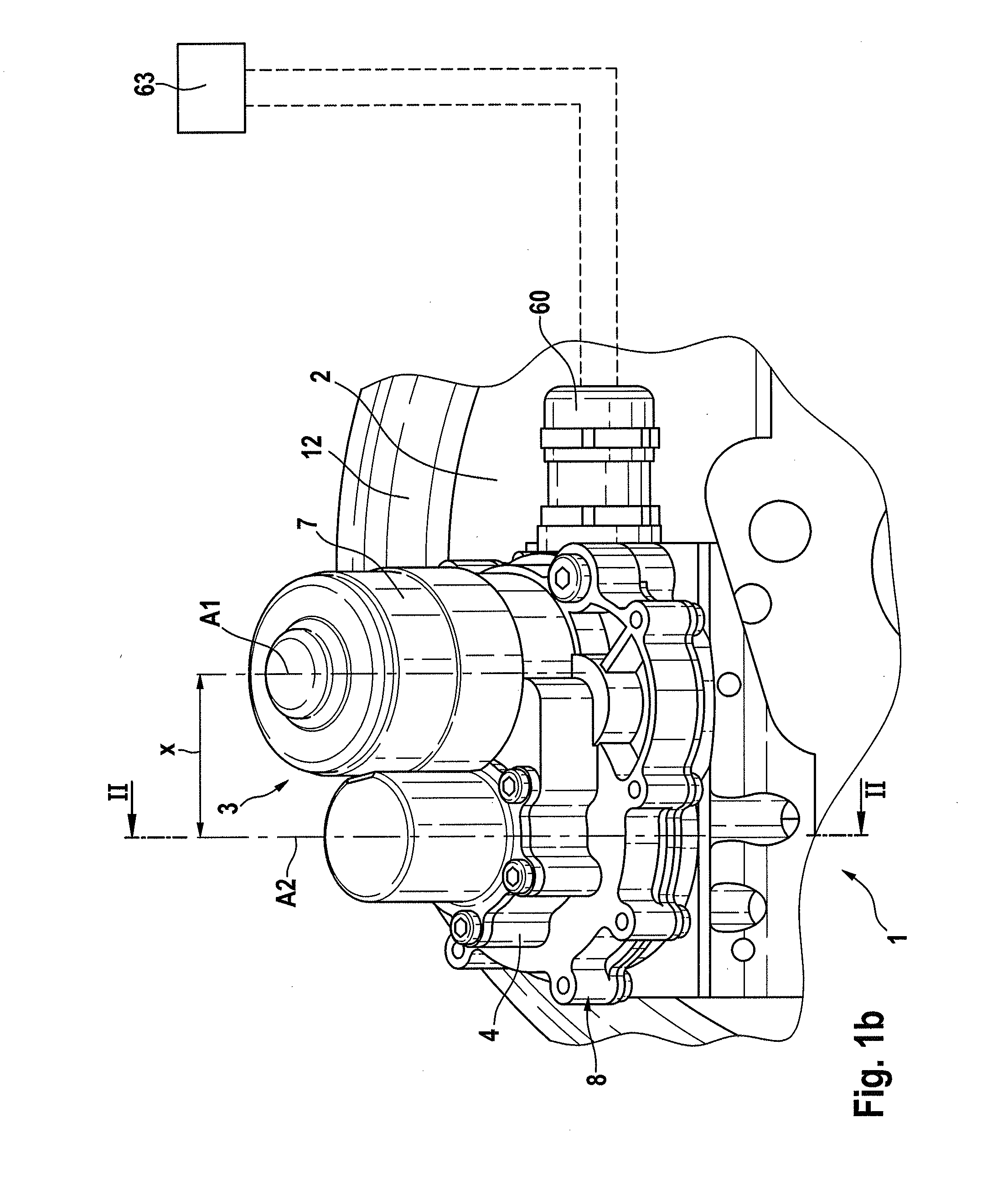 Drum brake module which can be operated by electric motor