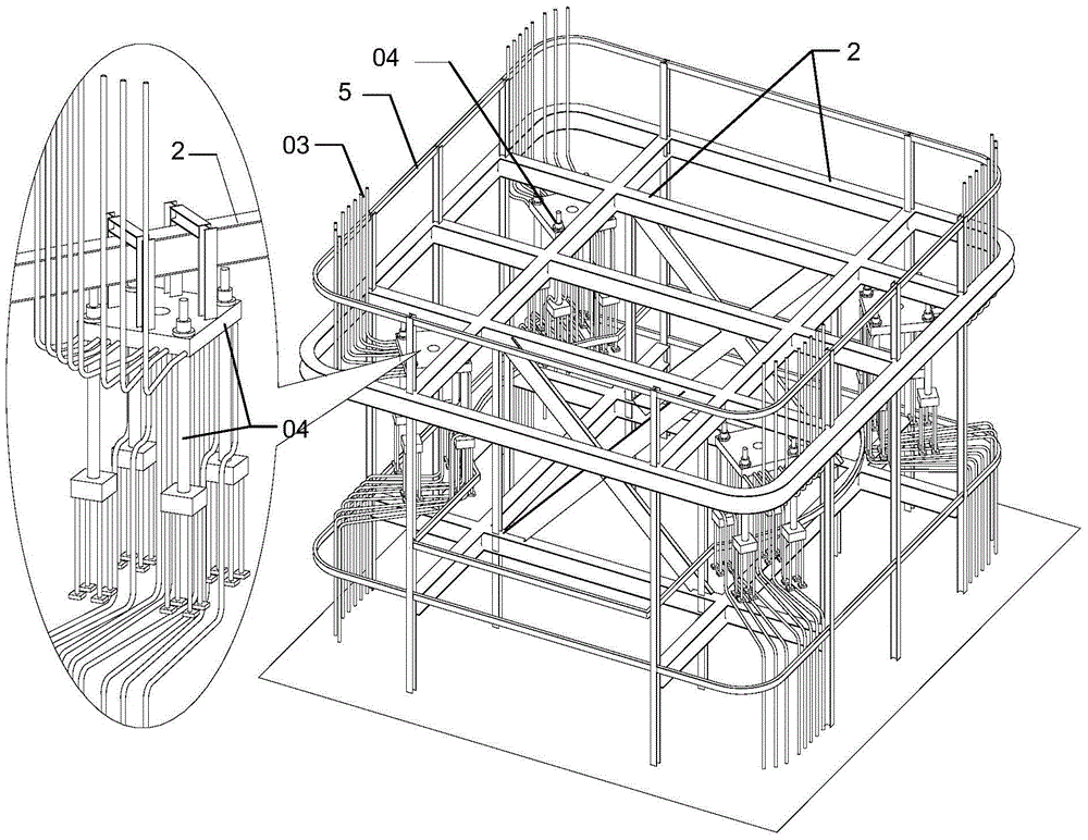 Modular construction method for high temperature gas cooled reactor nuclear power plant containment bracket section wall