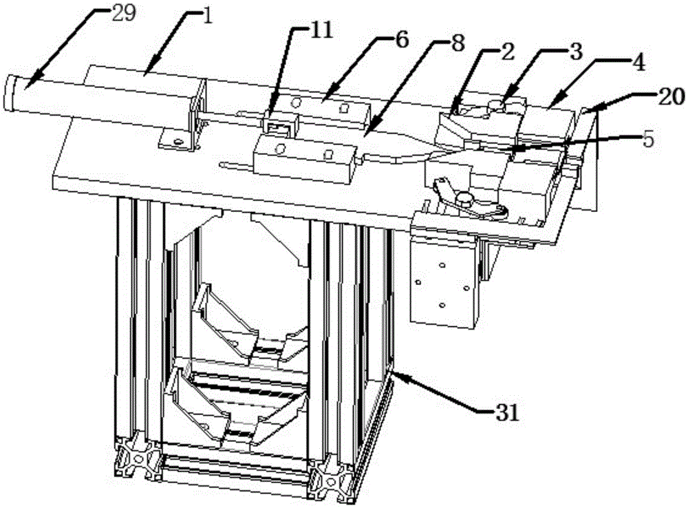 Automatic arc-shaped grafting clip pushing method