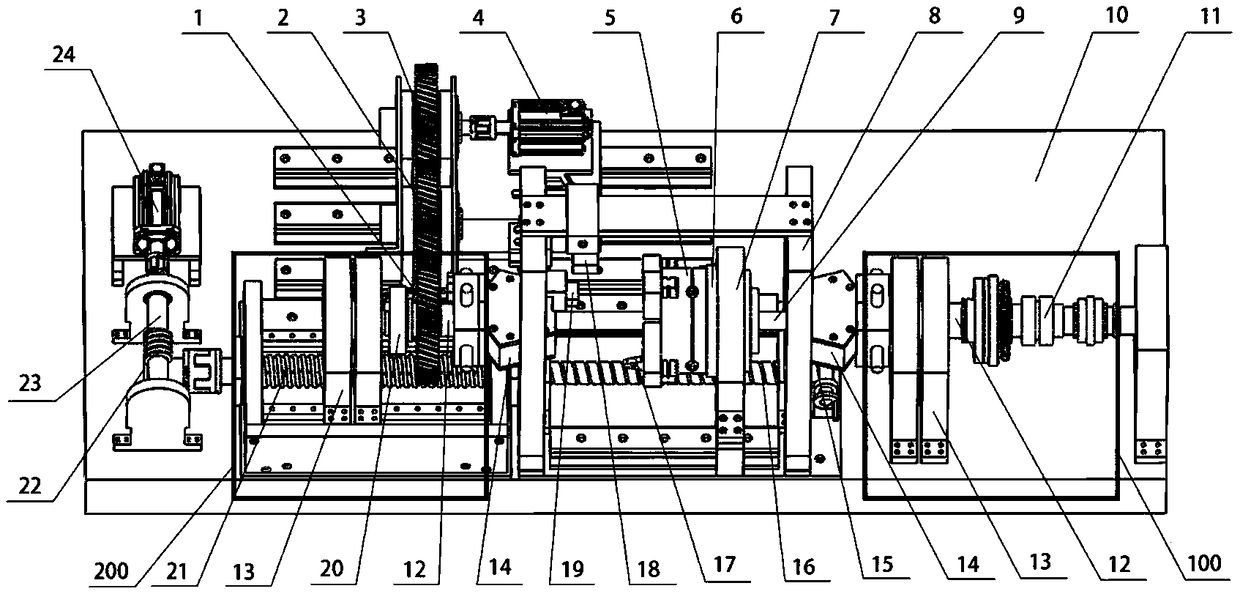 Test platform for combination properties of axial pulling and pressing, bending, torsion and vibration of composite material