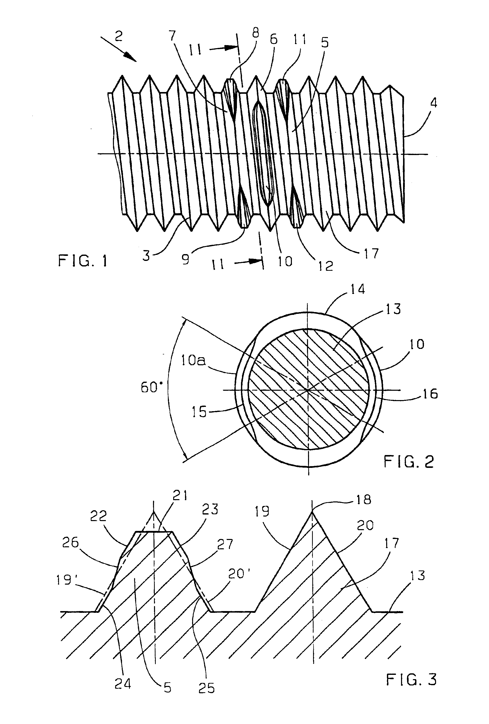 Screw provided with self-locking thread