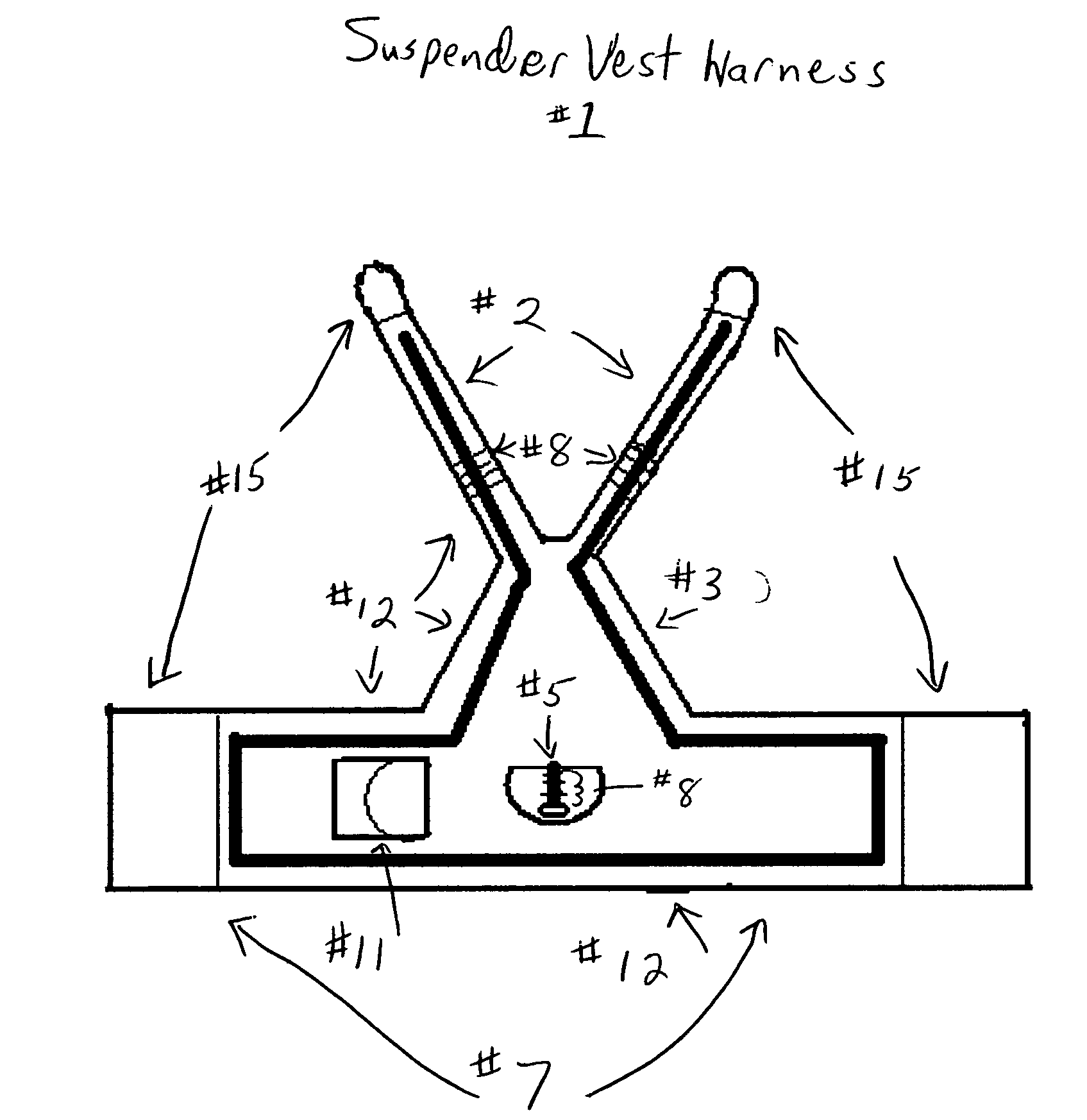 Ergonomic animal suspender harness vest