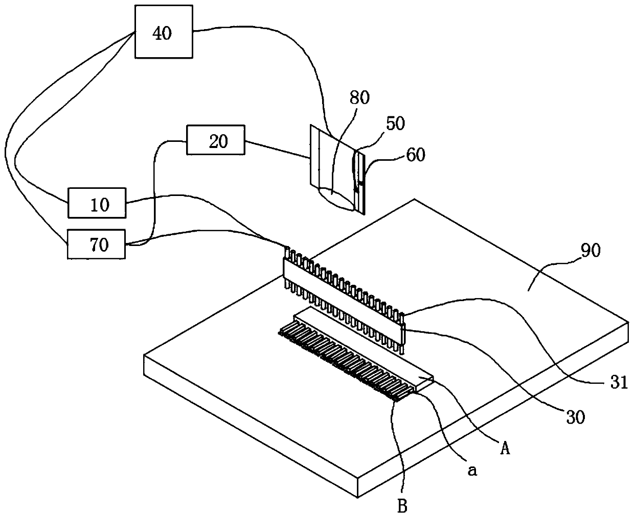 Welding system and method of device pins