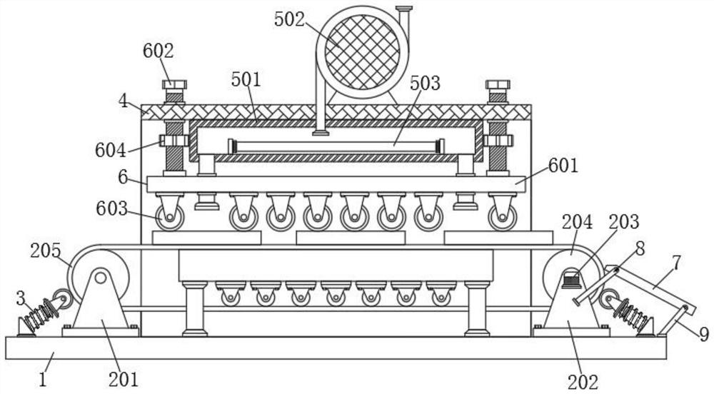 Conveying device for food processing