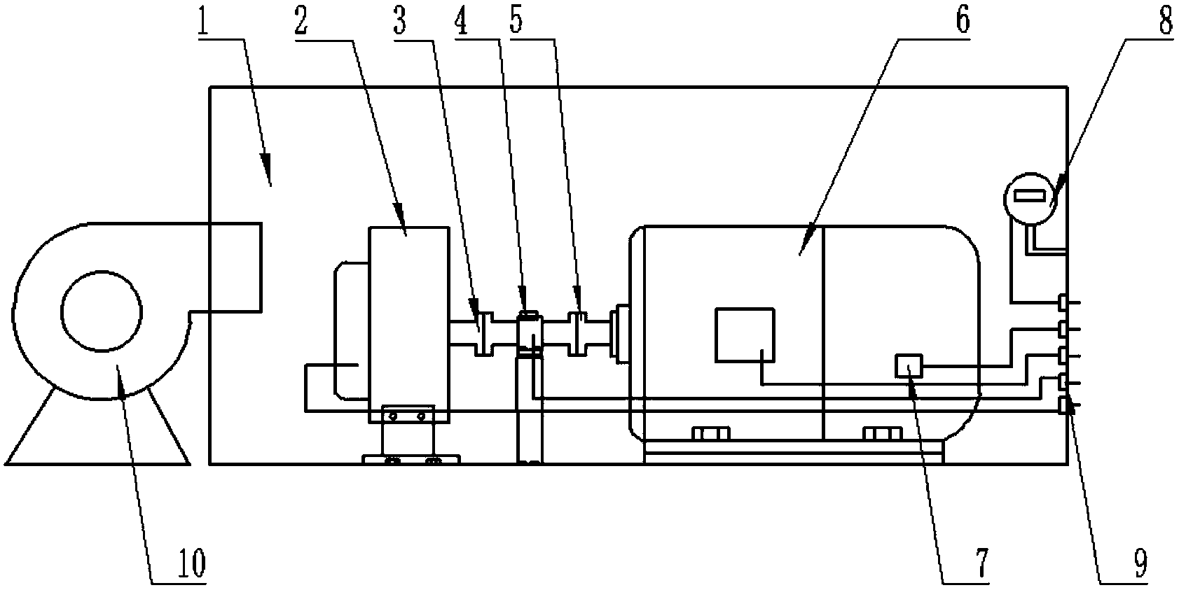 Device for measuring load characteristic of motor under vacuum environment