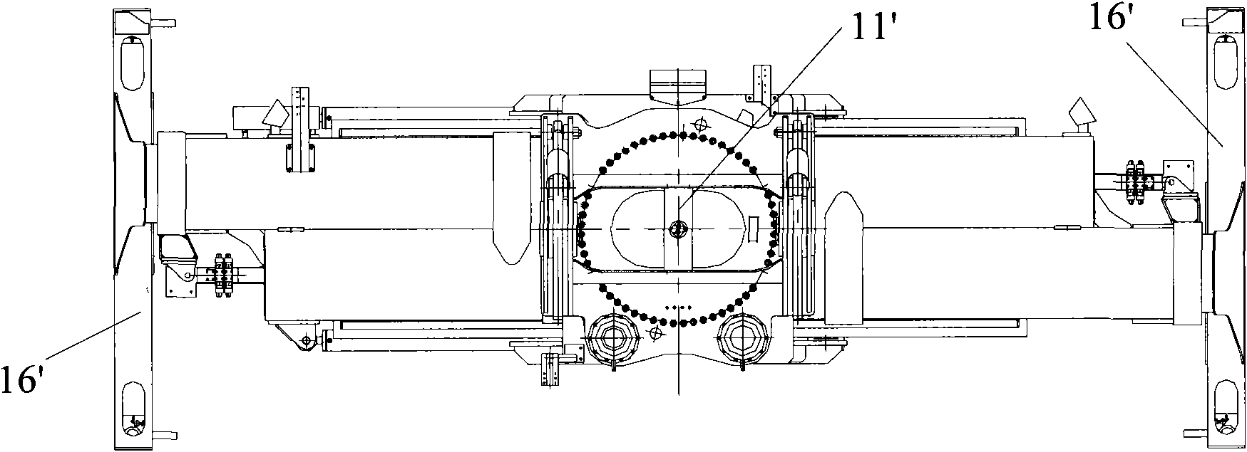 Lifting appliance and front handling mobile crane with same