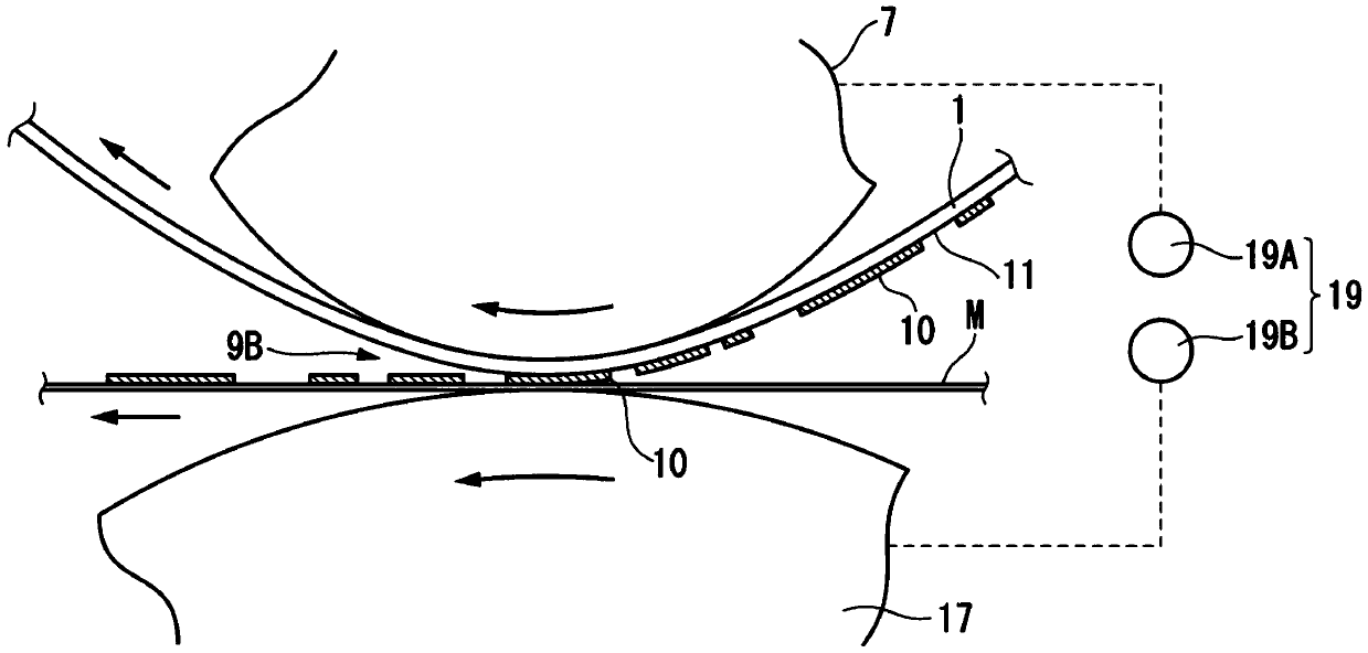 Transfer inkjet printer device