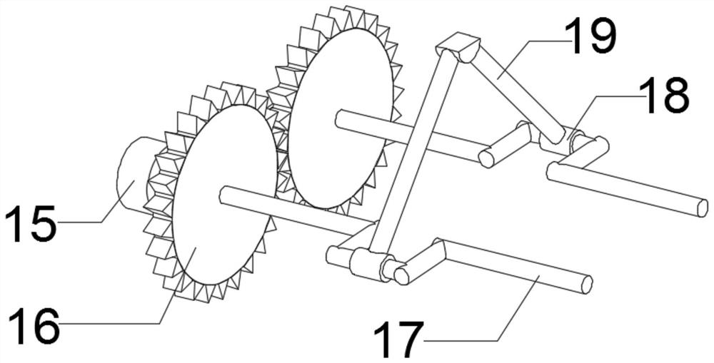 Angle-adjustable conveying device for food supply chain