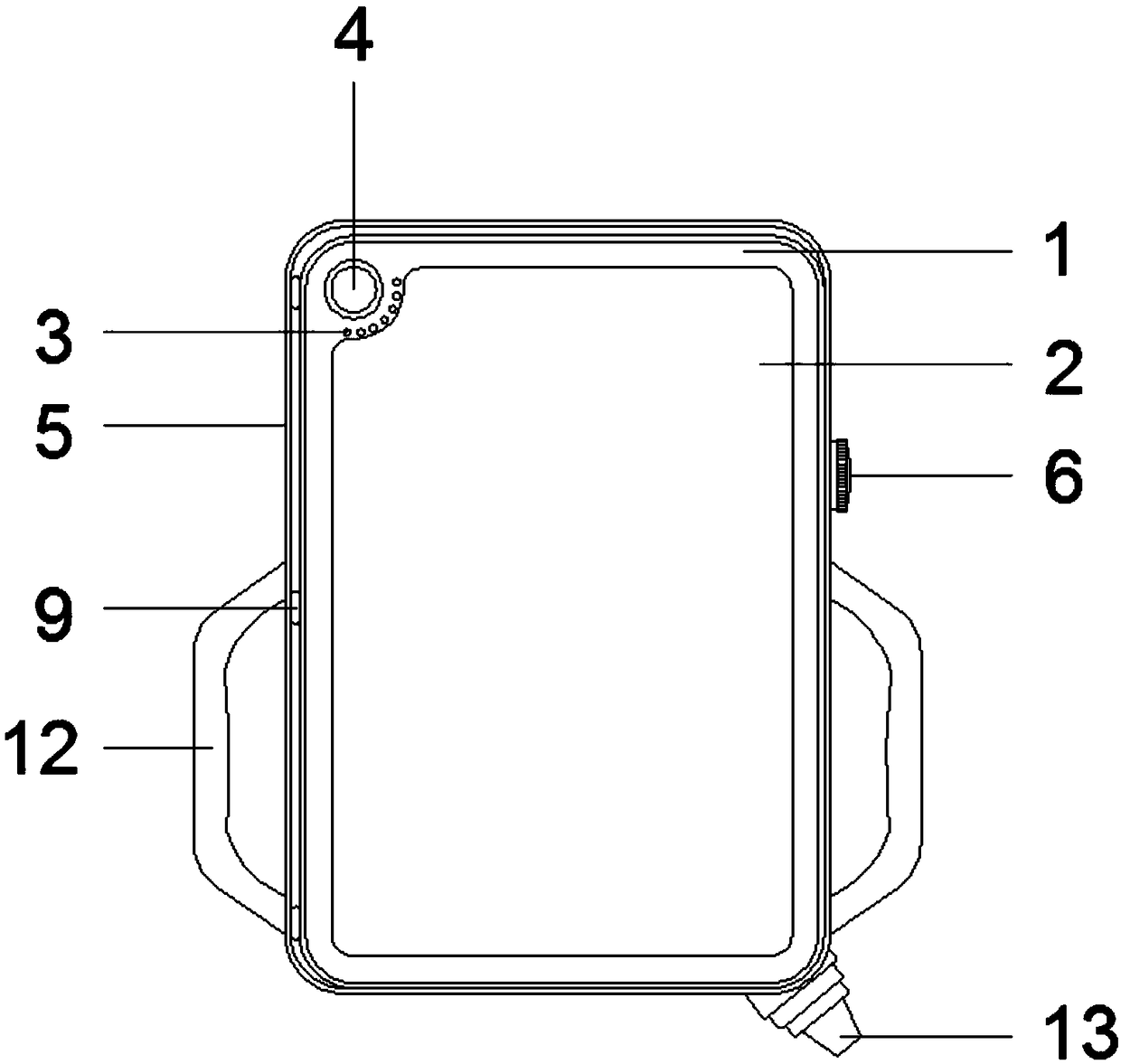 Double-screen double-display robot teaching machine structure integrating operation and monitoring functions