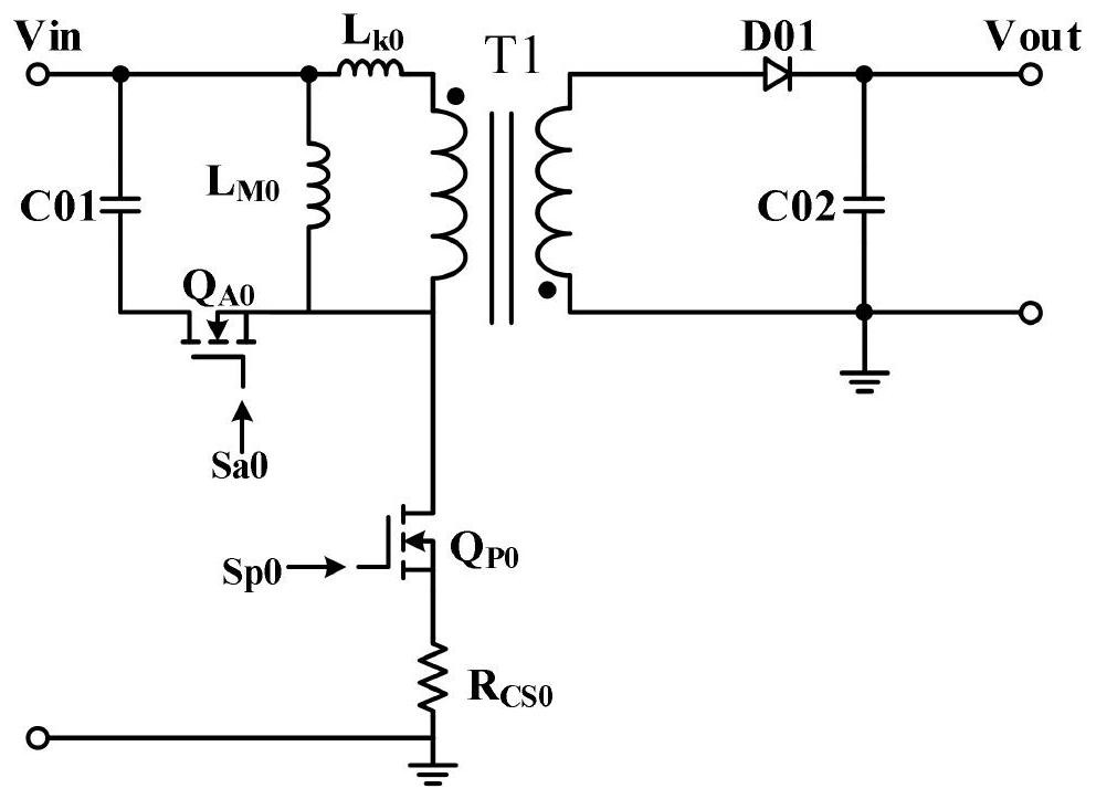 Clamping tube light-load conduction control method and circuit in active clamping flyback topology