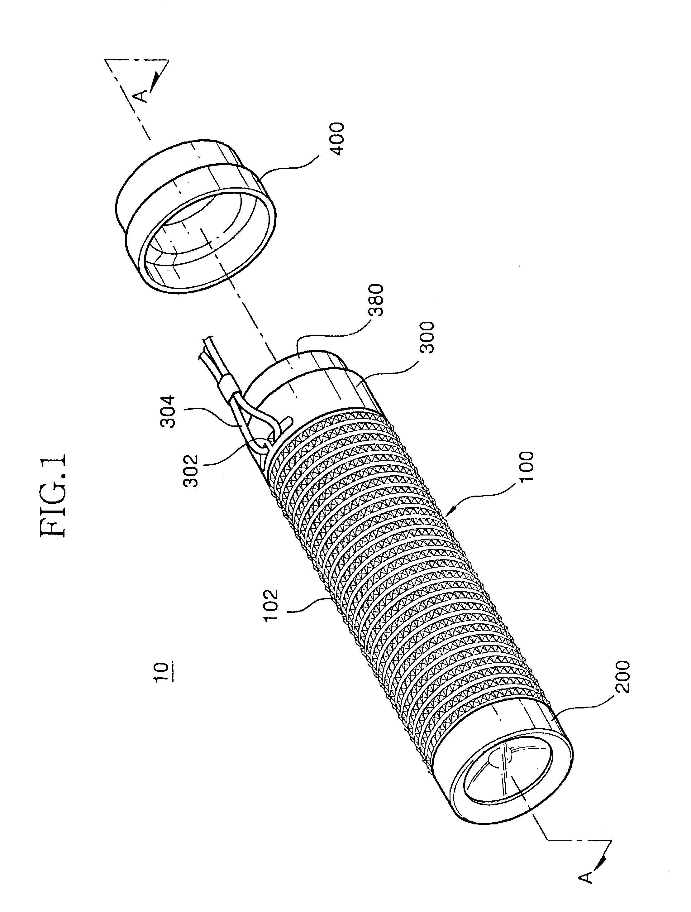 Flashlight using a light emitting diode as a lamp