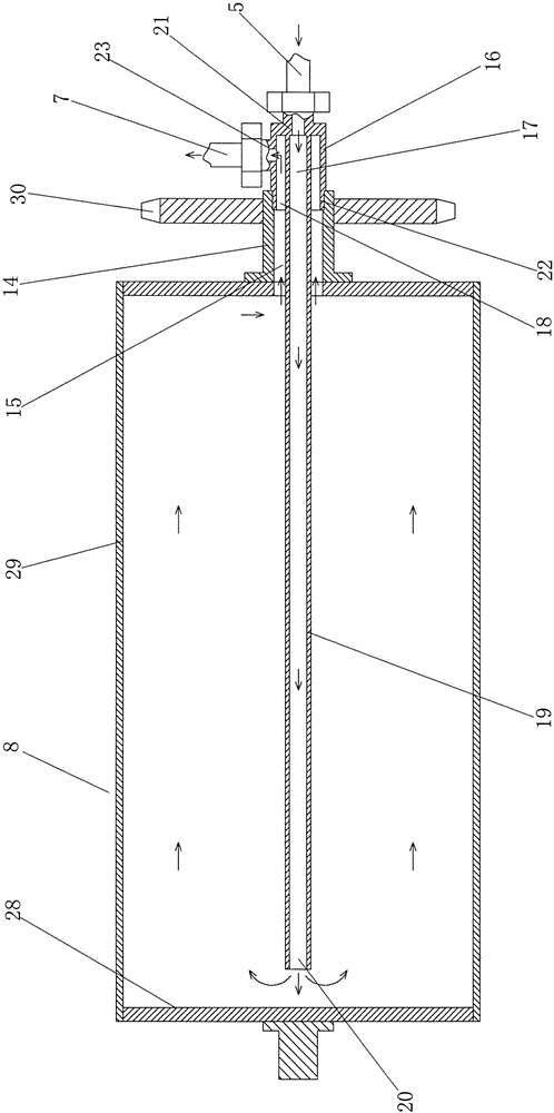 Energy conservation and emission reduction type drying system of gravure workshop