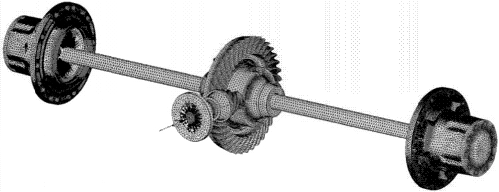 Determining method of numerical value of vibration noise of axle housing of drive axle