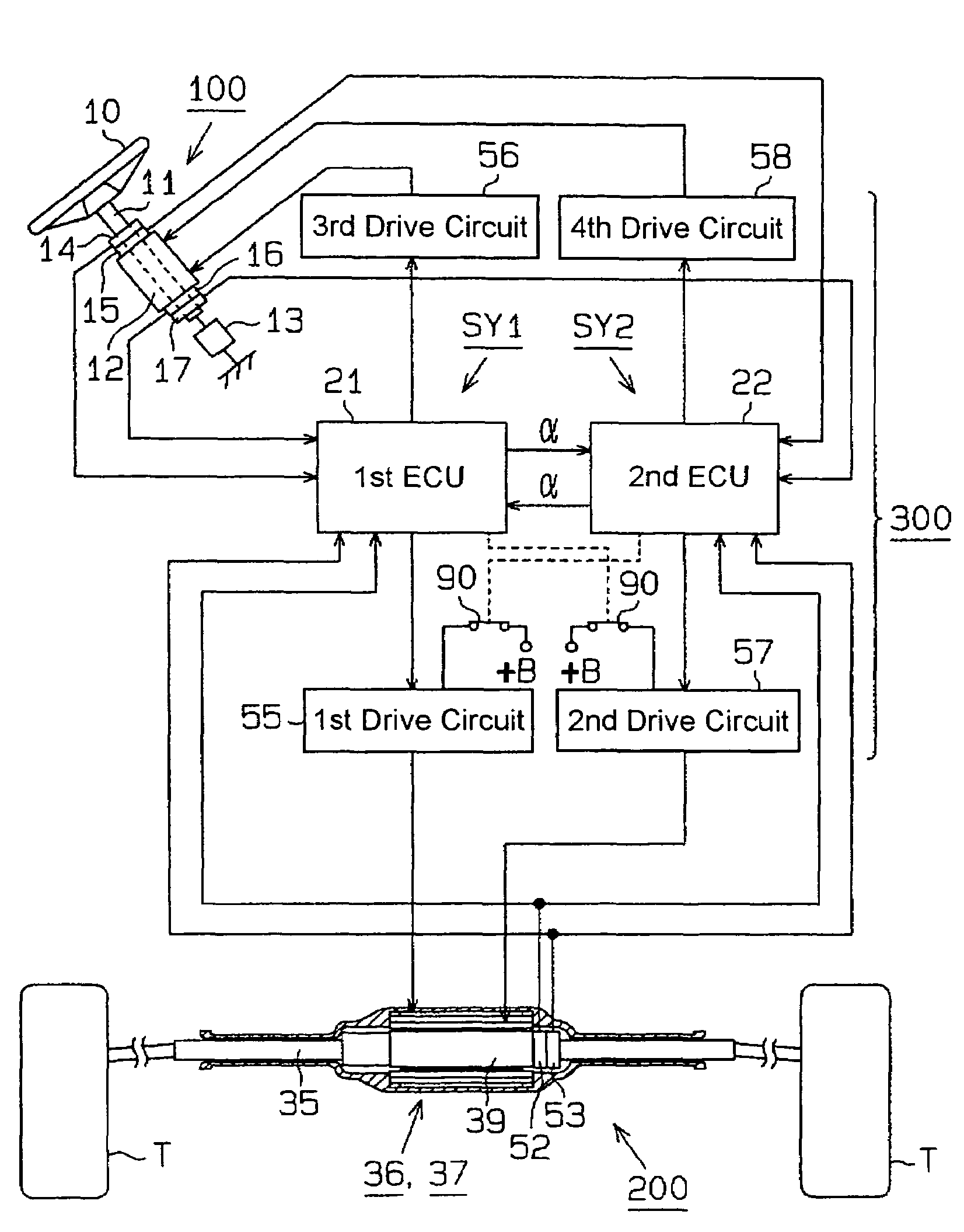 Steering control device and steering control method of motor vehicle