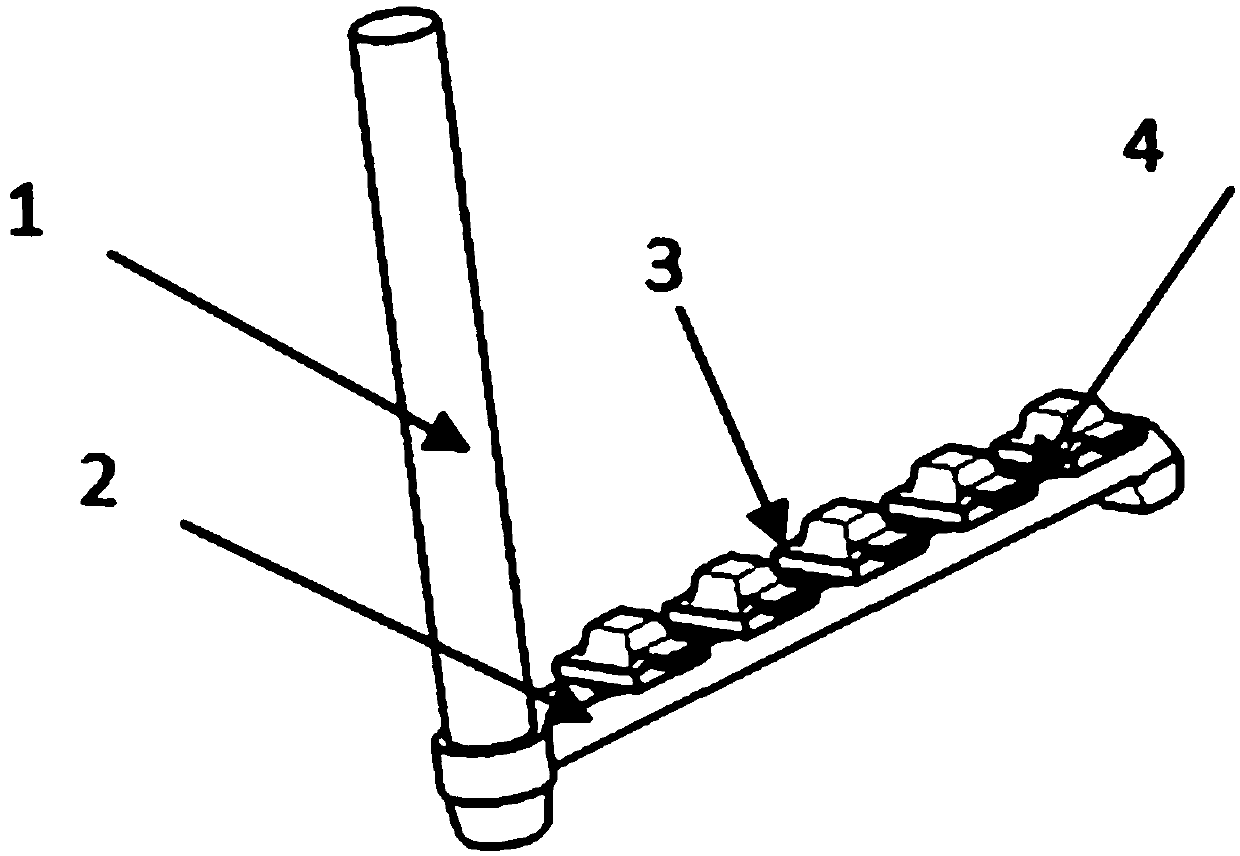 Side edge sand core provided with dispersion pouring system