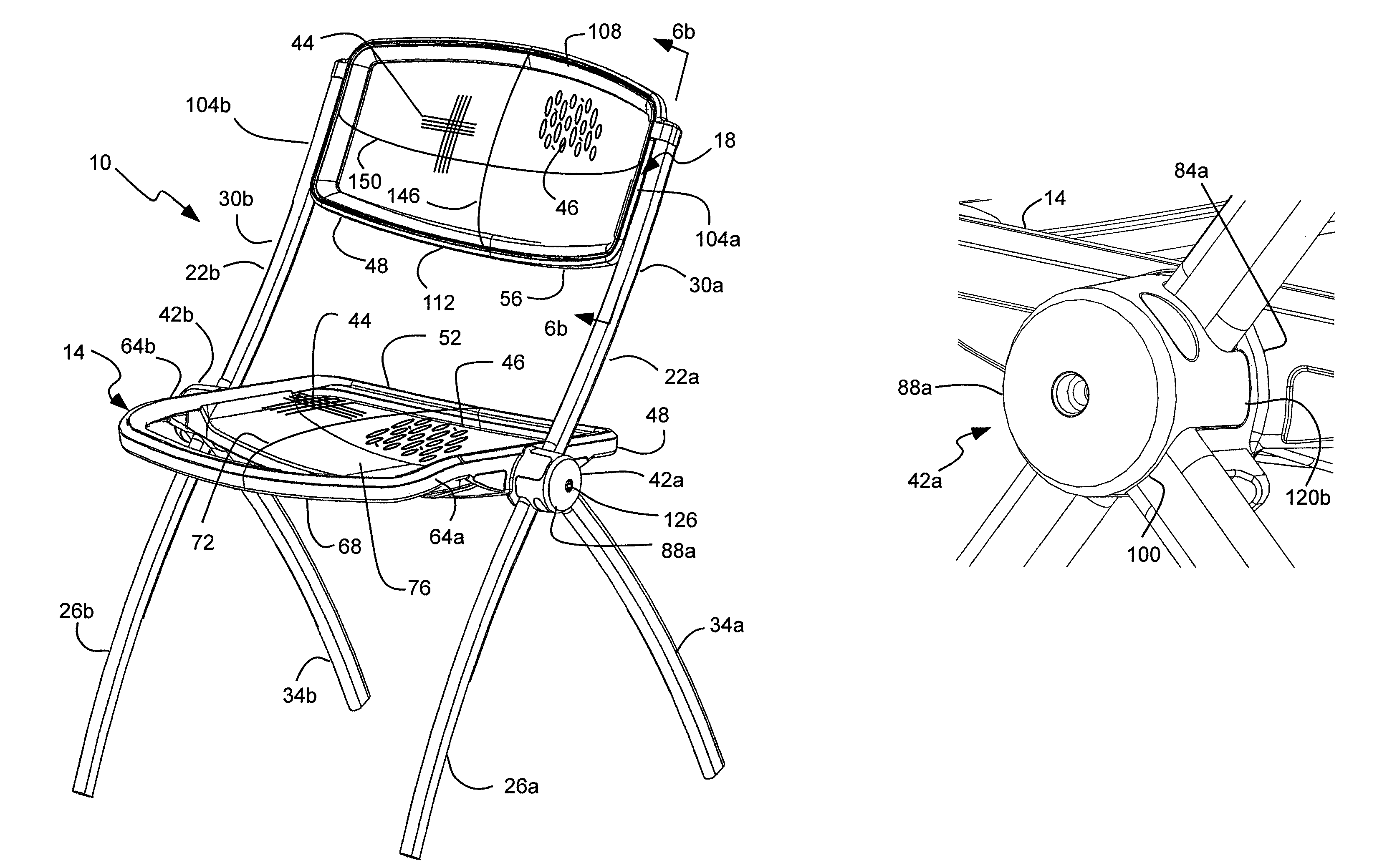 Clamping joint for a chair