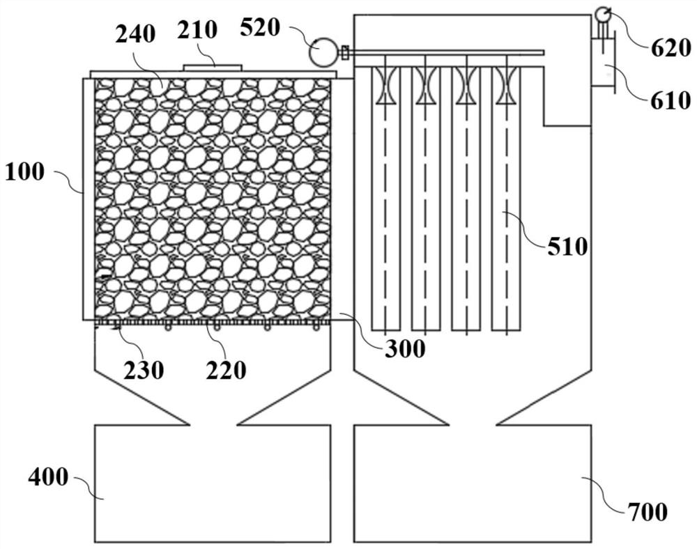 Granular quicklime fixed bed dehydration and deodorization system and operation method thereof