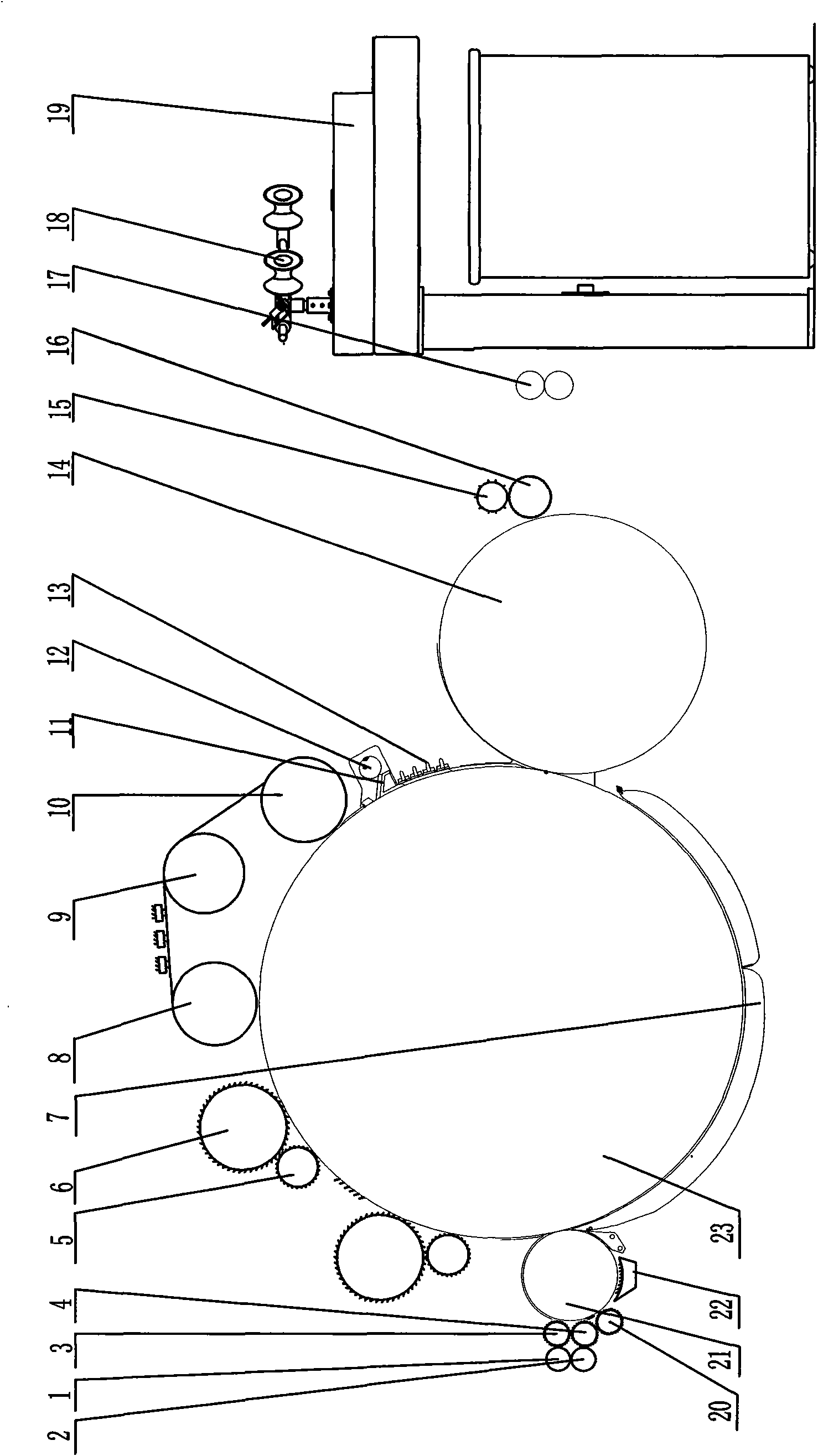 Multicomponent fiber carding machine