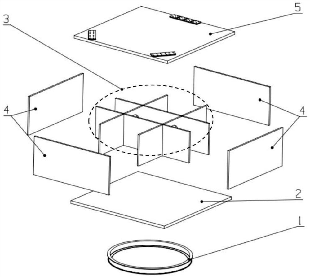 High-rigidity and high-damping satellite platform configuration