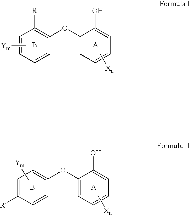 2-(2 Or 4-substituted aryloxy)-phenol derivatives as antibacterial agents