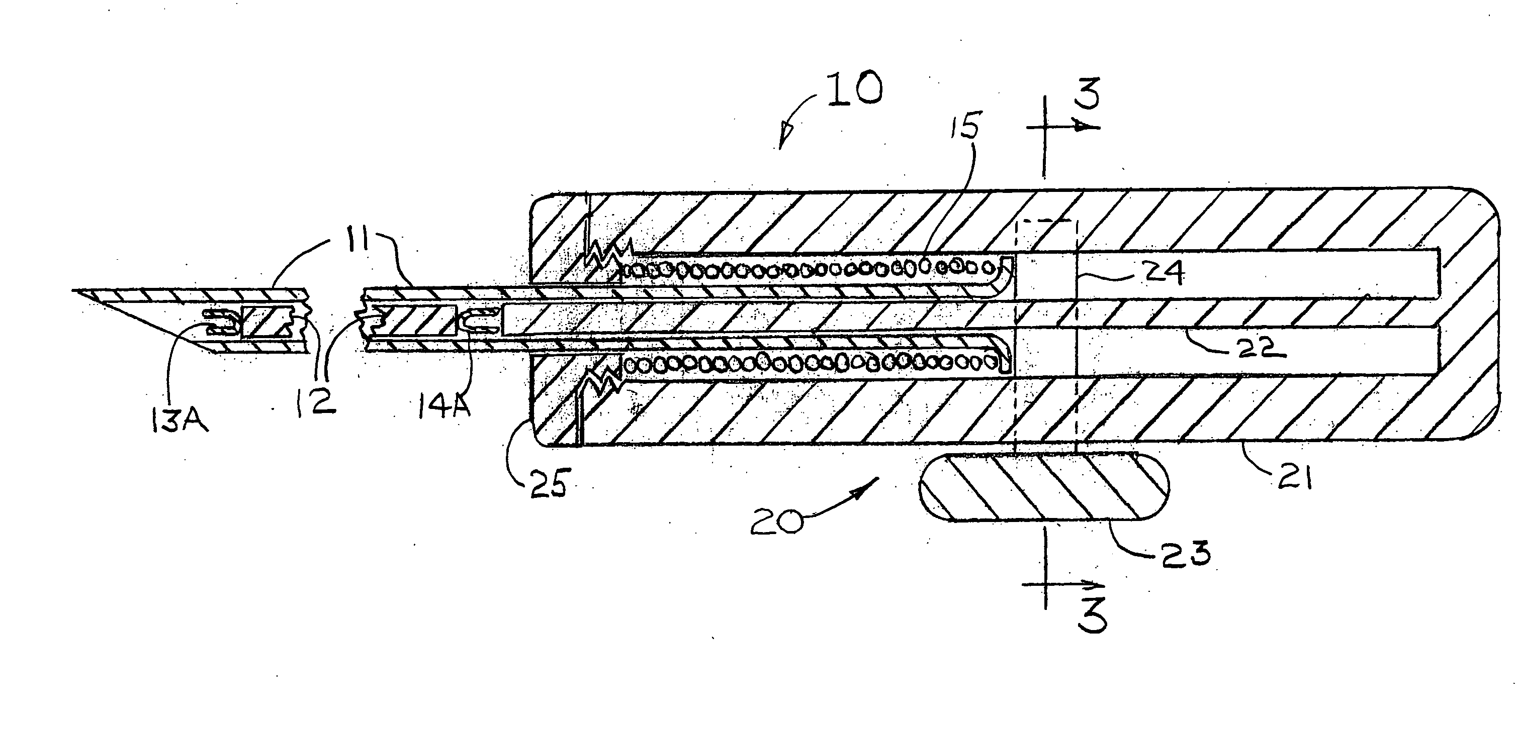 Means and method for marking tissue in a human subject