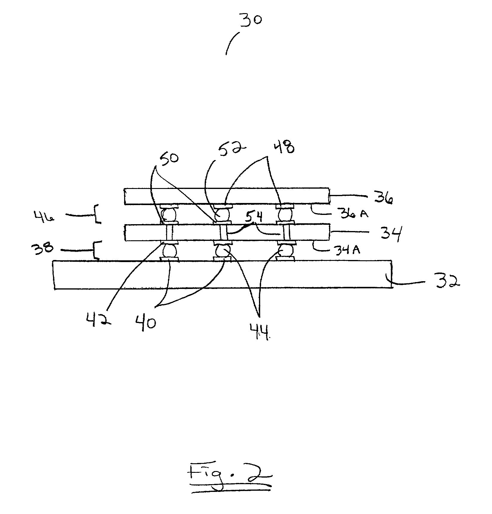 Integrated circuit package having reduced interconnects