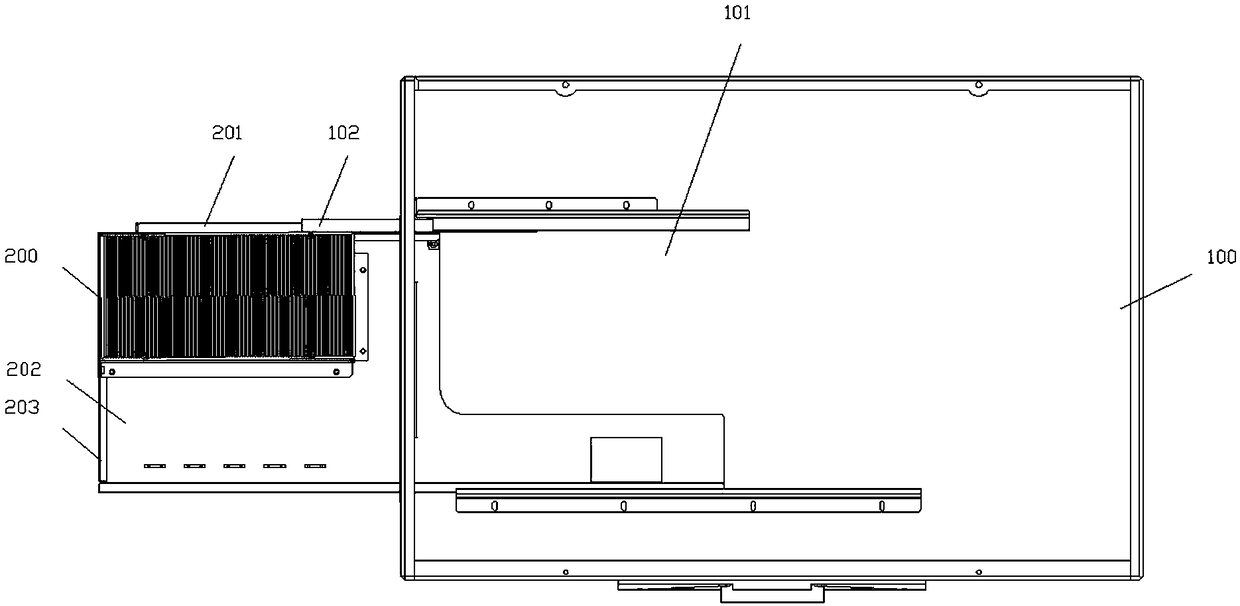 Display equipment lateral box and display equipment