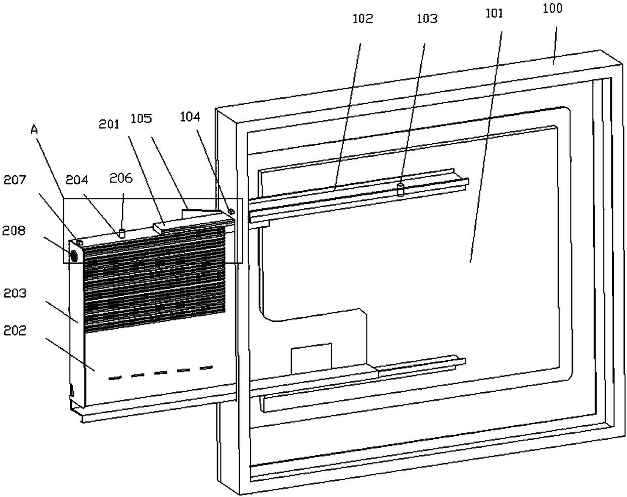 Display equipment lateral box and display equipment