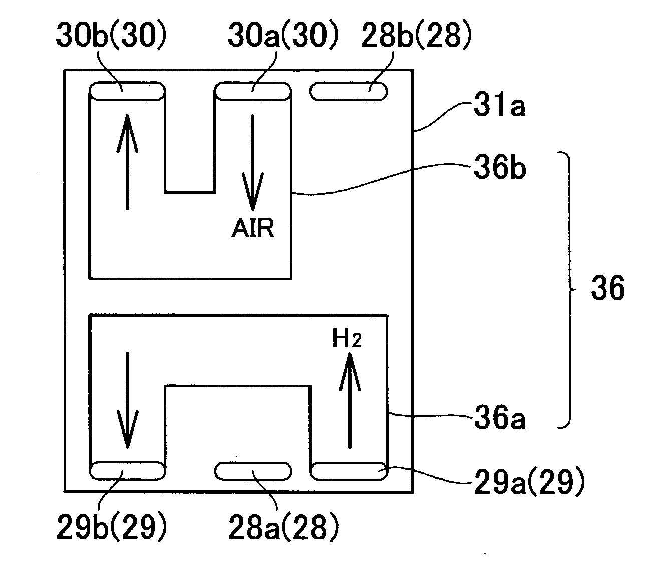 Fuel cell stack structure