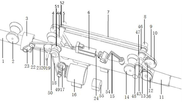 High-voltage line deicing device based on electric cylinder knocking