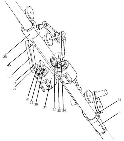 High-voltage line deicing device based on electric cylinder knocking