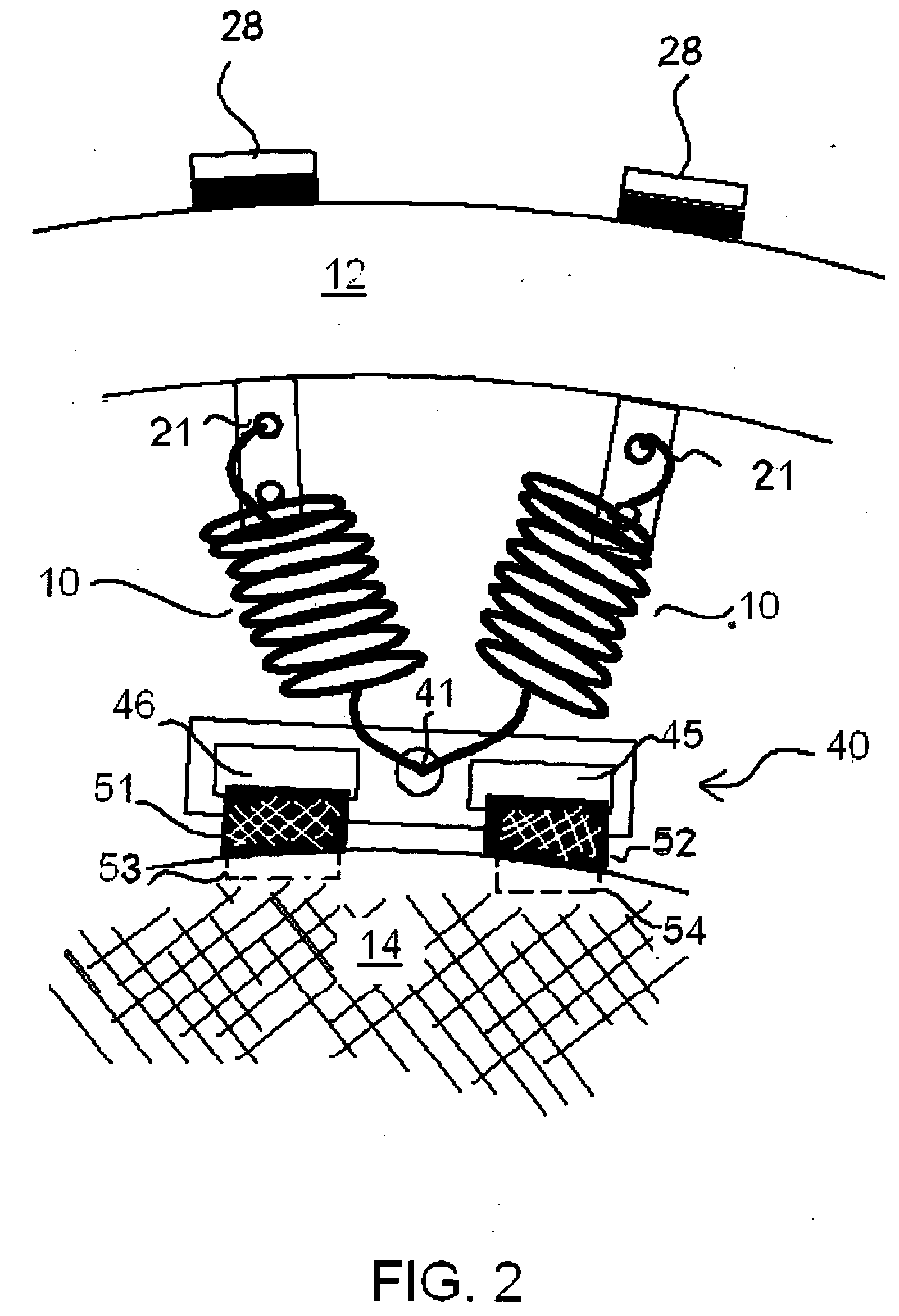 Trampoline with adjustable spring tension