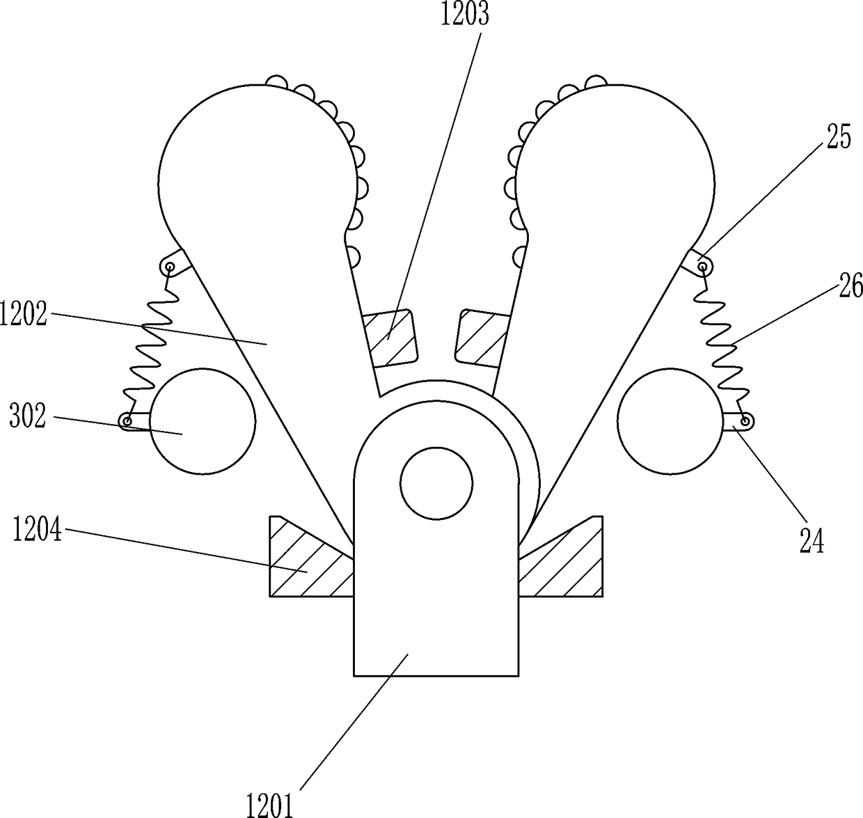 Squeeze type shank massage device