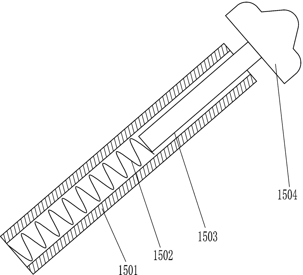 Squeeze type shank massage device