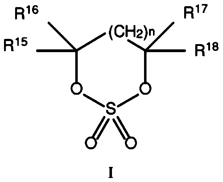 Electrolytes containing six membered ring cyclic sulfates