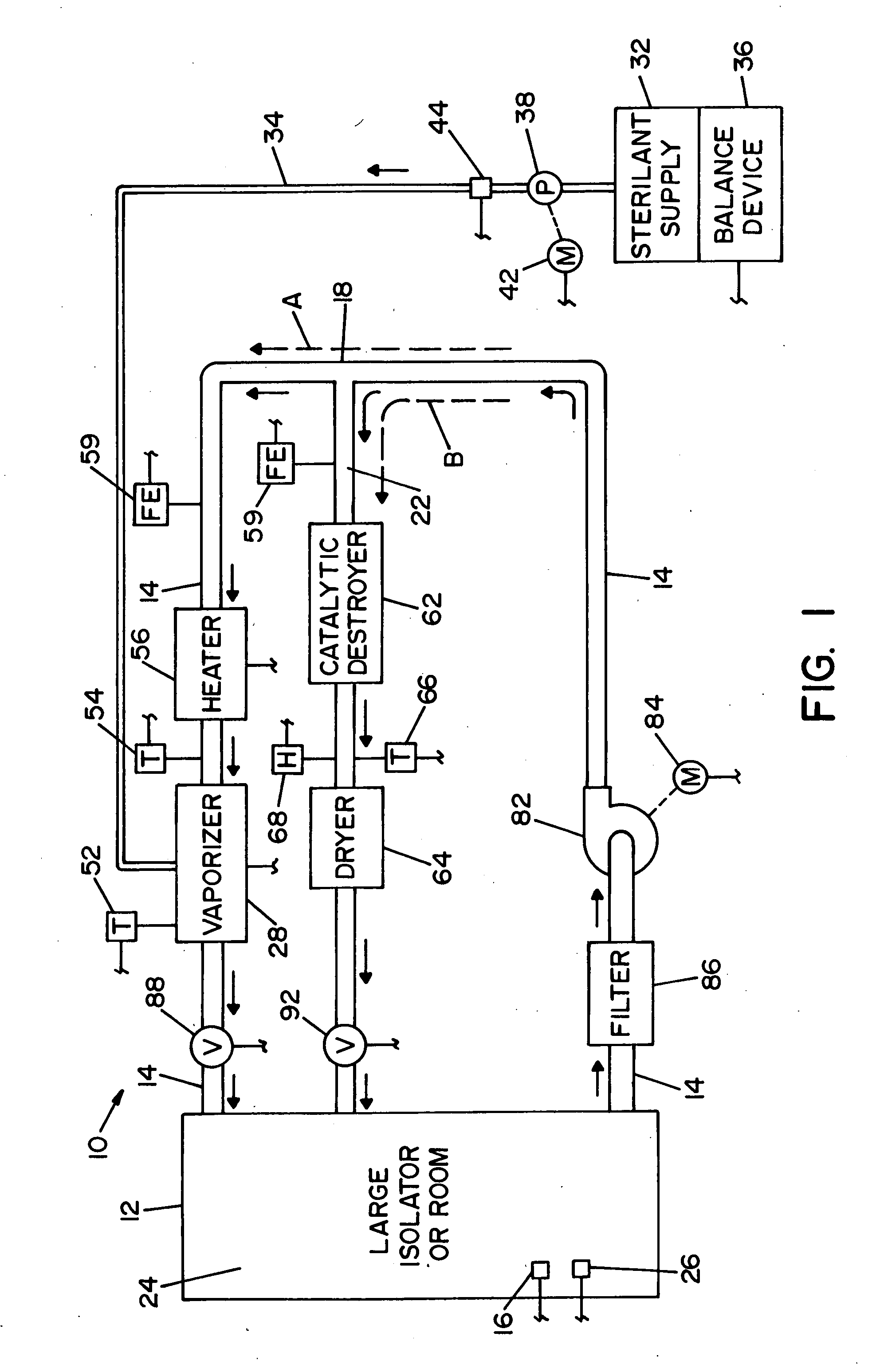 Parallel flow VHP decontamination system