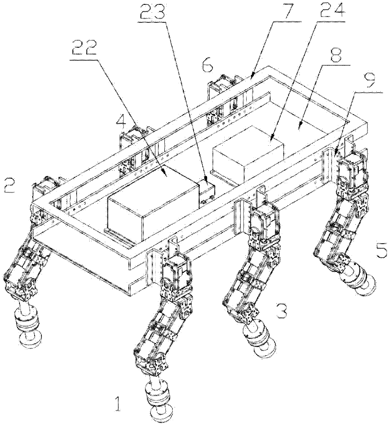 Six-foot walking robot