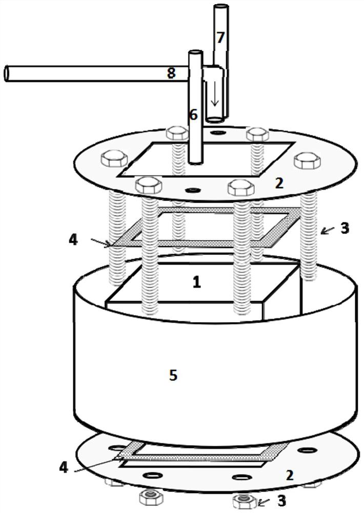 A pure water immersion corrosion test fixture and test device