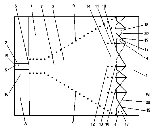 Thin-substrate slot-line planar horn antenna