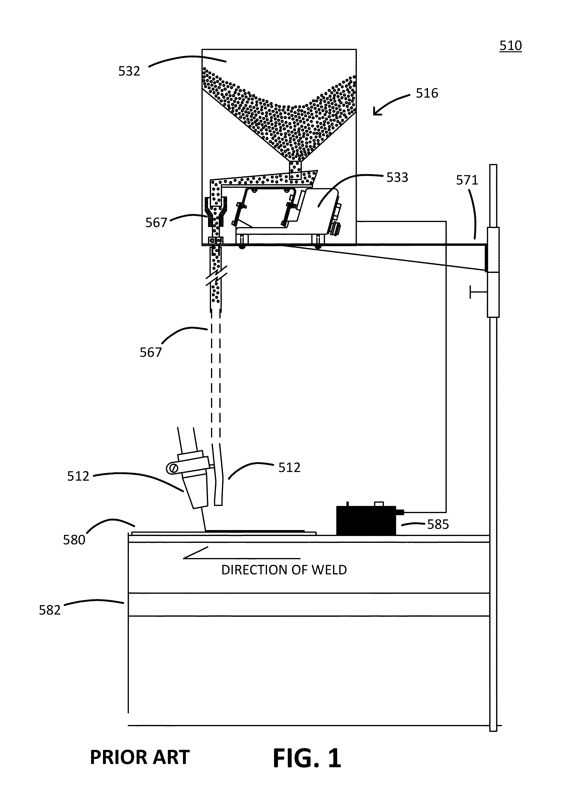 Automatic system for abrasive hardfacing