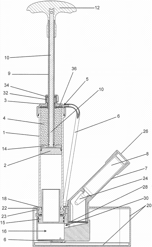 Storage and mixing device for bone cement with a pressure pump