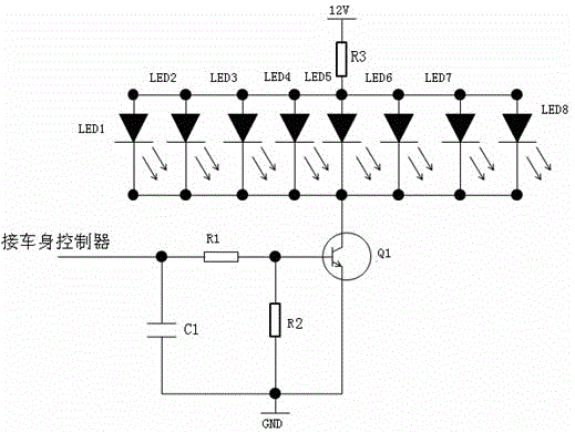 Backlight processing method of automobile combination instrument