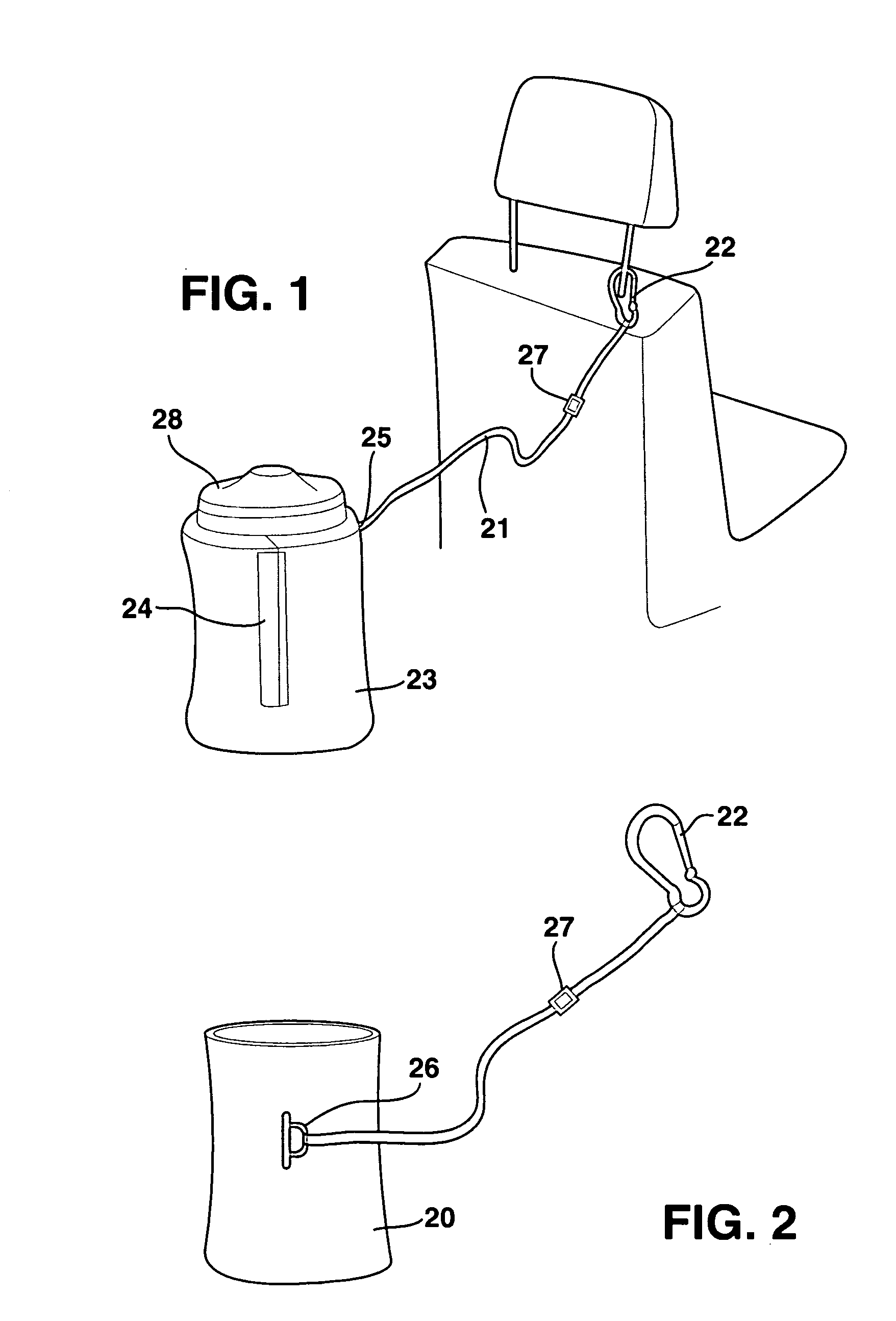 Baby bottle holder and tether system