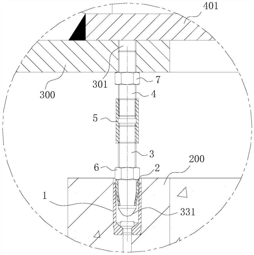 A connecting structure for a track