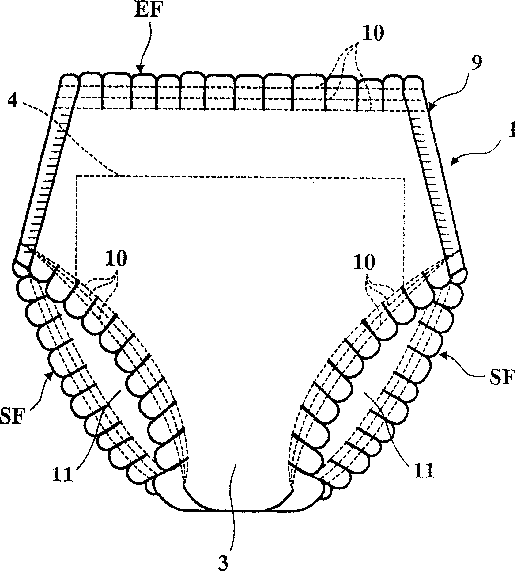 Play-in-water pants type diaper