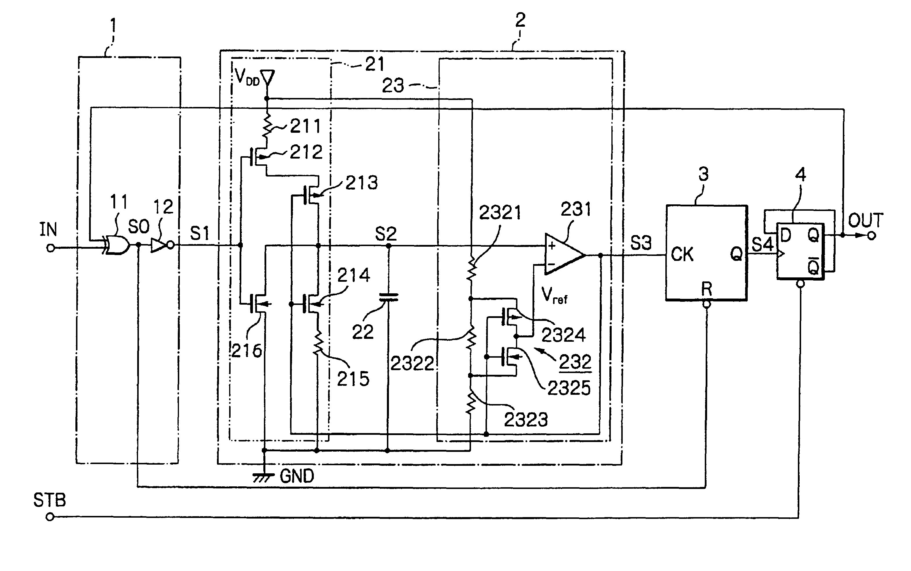 Chattering eliminating apparatus including oscillation circuit using charging and discharging operations