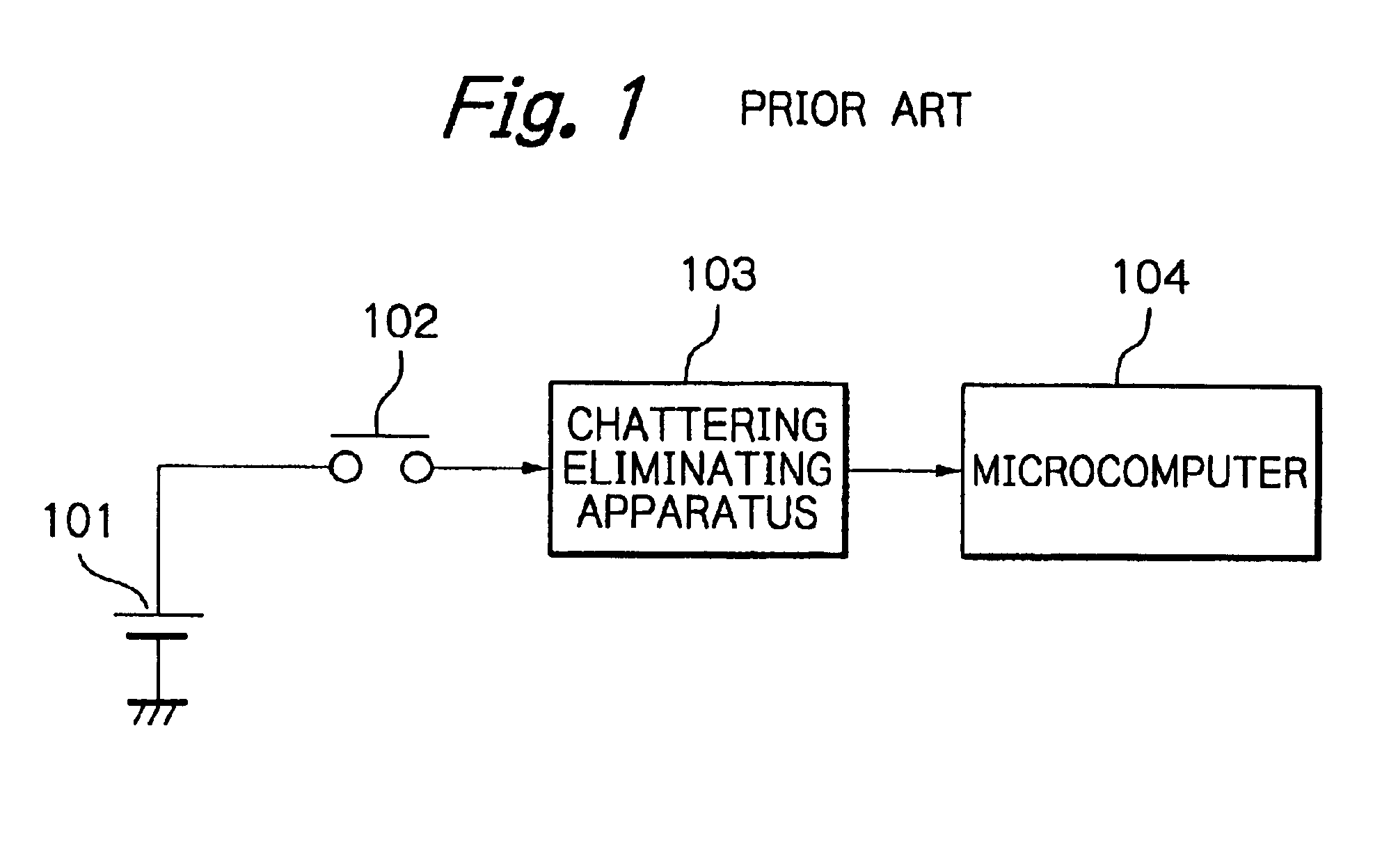 Chattering eliminating apparatus including oscillation circuit using charging and discharging operations